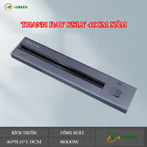 Thanh ray ổ cắm điện AGREEN KSLY-40X 40 cm màu xám tải 8000 W