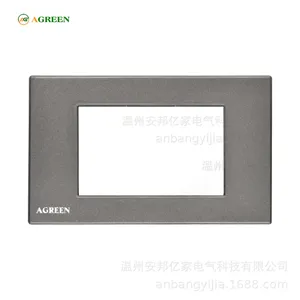 Mặt che công tắc ổ cắm âm tường 3 nút nhựa PC AGREEN khung thép