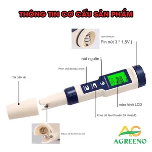 Bút đo chất lượng nước 5 trong 1 9909 đo pH, TDS, EC, độ mặn và nhiệt độ