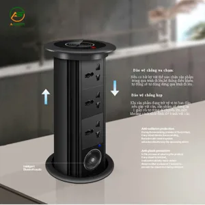Ổ cắm nâng âm bàn đảo AGREEN AG-L09 2500 W tích hợp sạc nhanh PD, USB và loa bluetooth