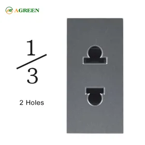 Hạt ổ cắm AGREEN 16A 1/3, module lắp ghép