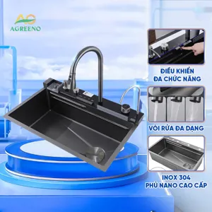 Bồn rửa chén inox 304 AGREENO AG-4 tích hợp vòi lọc và màn hình LED