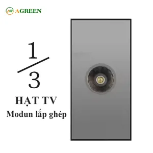 Hạt anten TV âm tường 1/3 module AGREEN