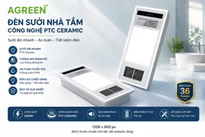 Đèn điều hòa phòng tắm thông minh AGREEN 300-AG-1