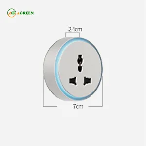 Ổ cắm 3 chấu đa năng cho thanh ray AGREEN AT3 có đèn LED