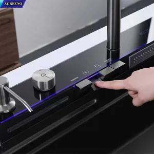 Bồn rửa chén inox 304 AGREENO AG-4 tích hợp vòi lọc và màn hình LED