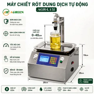 Máy chiết rót dung dịch dạng sệt AGR-L15i bơm bánh răng inox 304